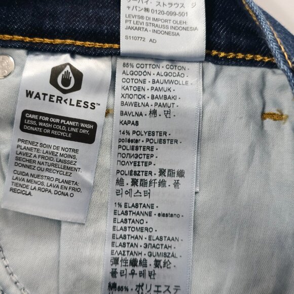 NWT Levi's Wide Leg High Rise Jeans 90s Retro Blue Size 28 - Picture 6 of 7